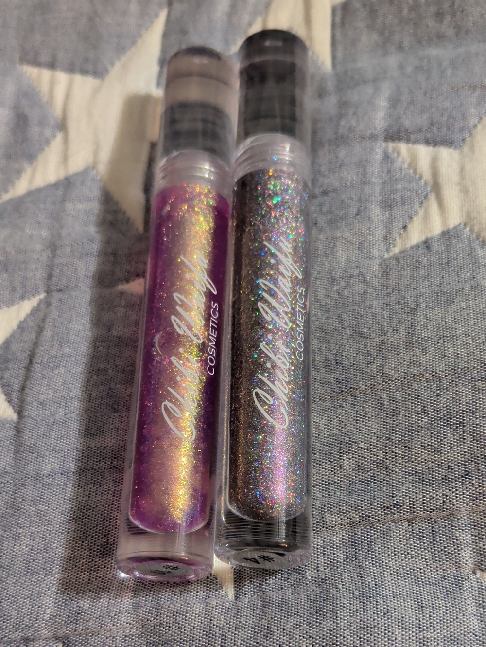 Chibi Waifu Cosmetics Glitter Lip Gloss - Purple And Red Iridescent- Super Fun